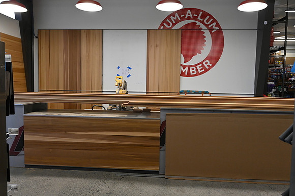 working on front counter