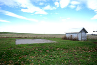 Concrete pad and shed