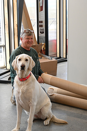 Doug and Luna checking out the cabinet displays