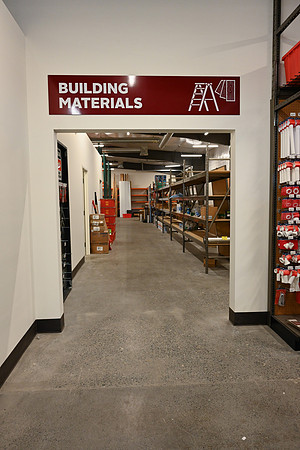 entrance to the warehouse